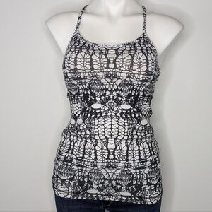 Lululemon black white Power Y athletic exercise workout tank top 6